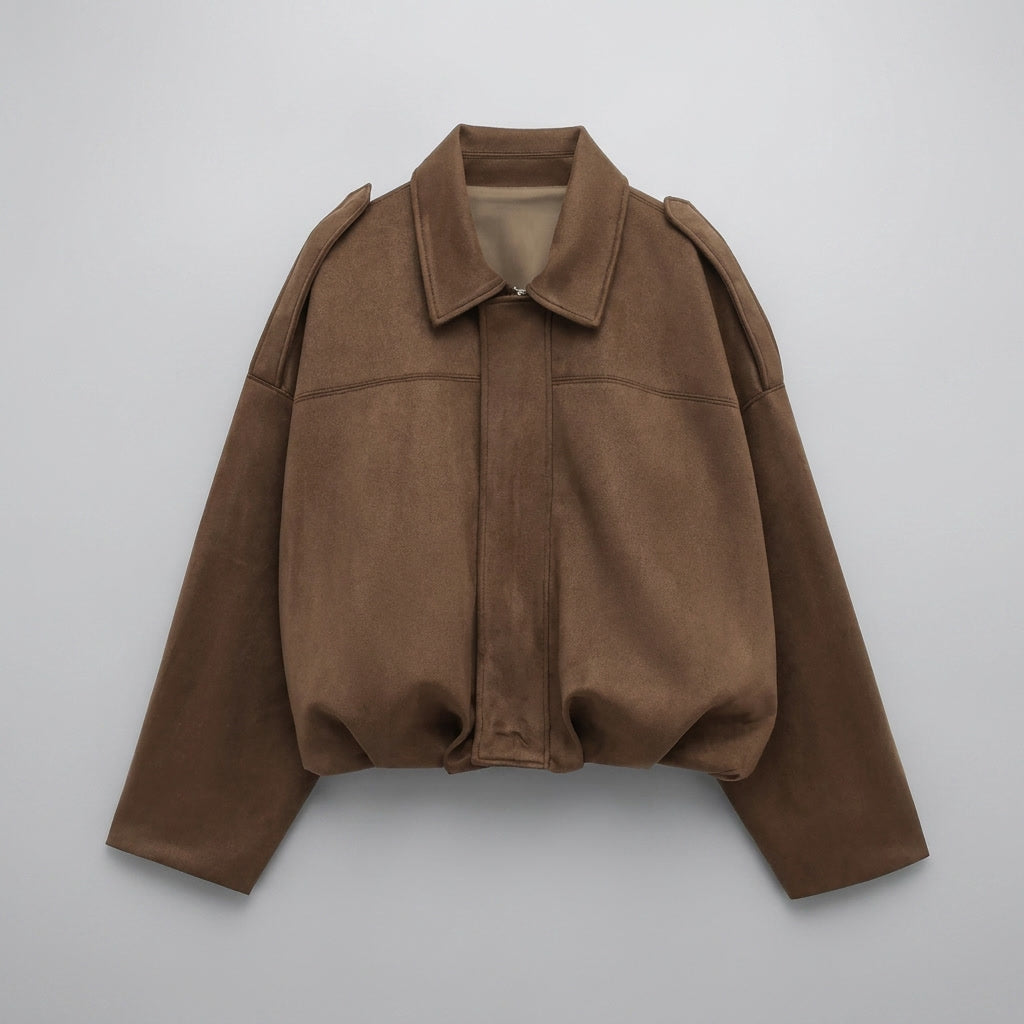Tailored waist stylish outerwear piece for women casual wear