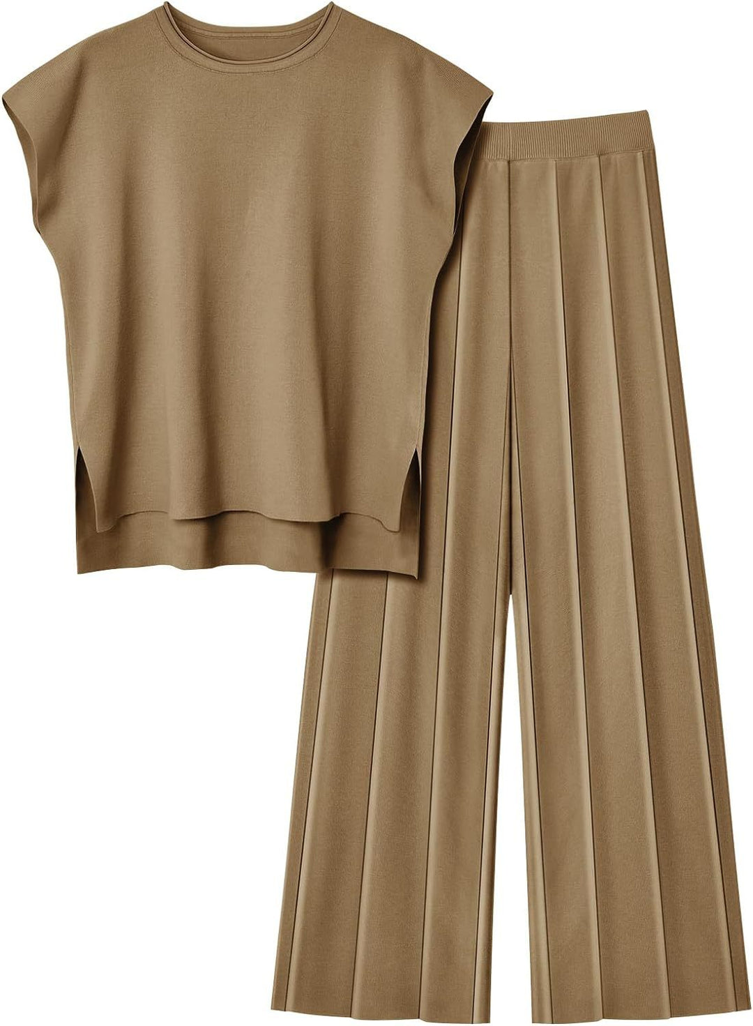 Elegant yet comfortable women's matching set with casual trousers
