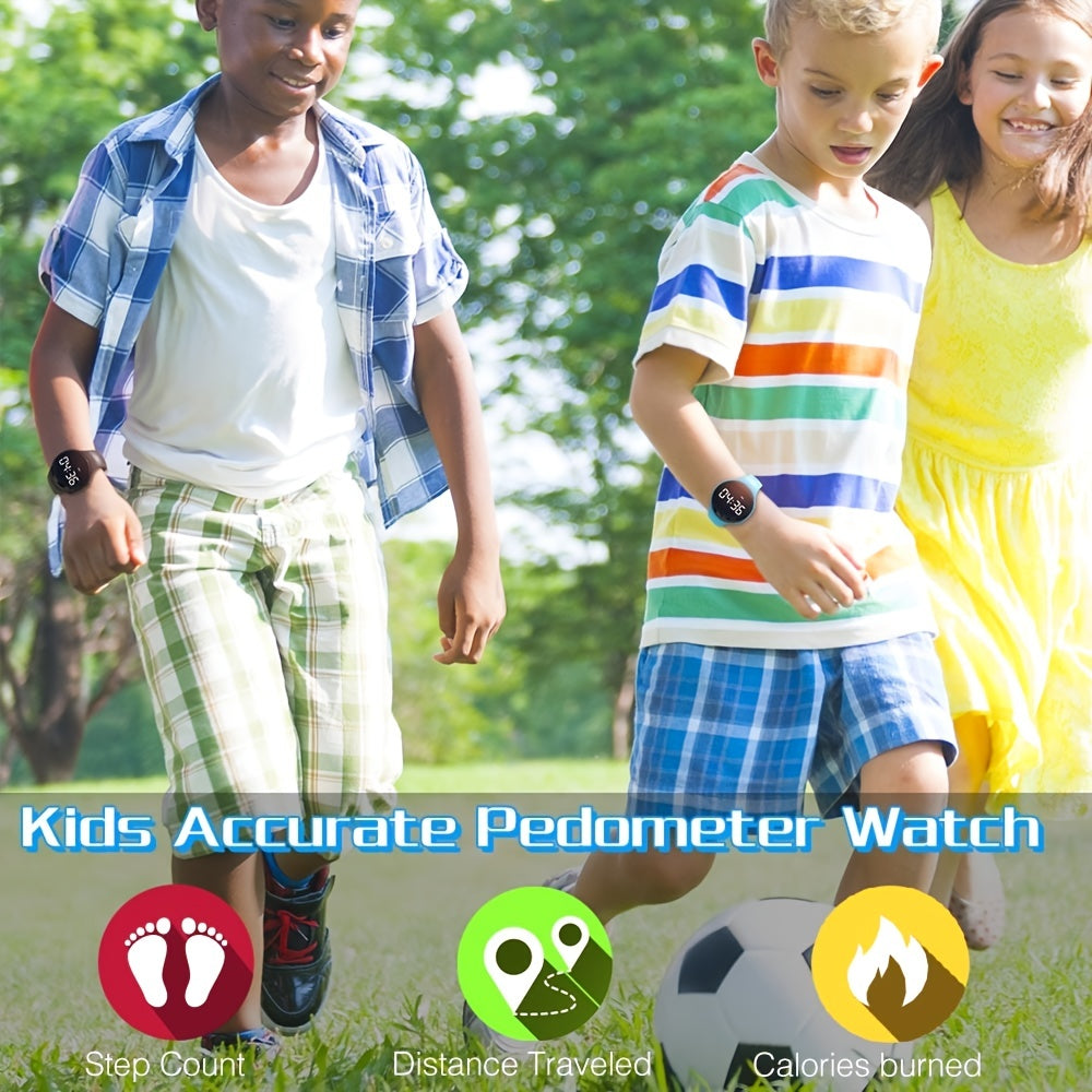 Side profile of children's watch with easy-to-use buttons