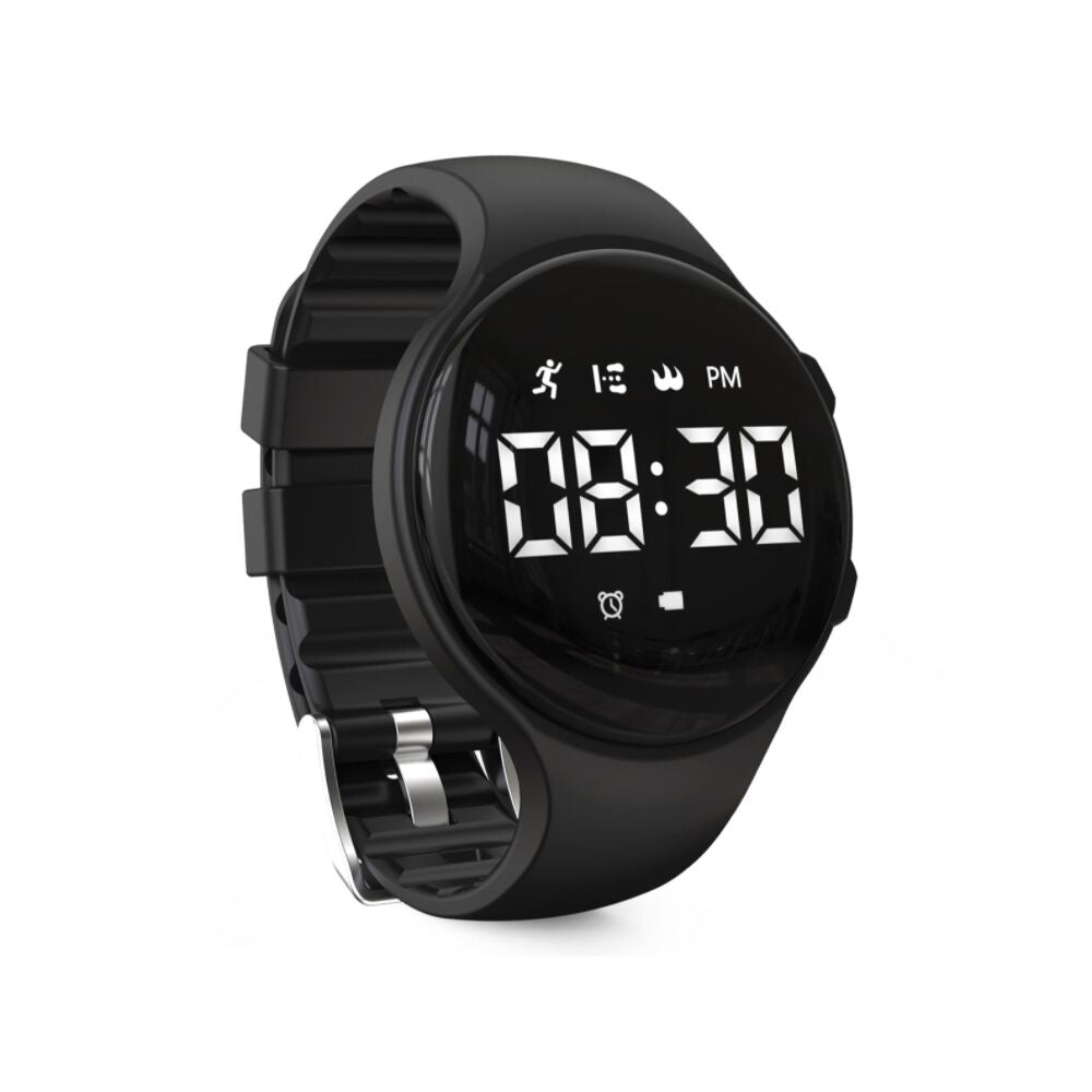Children's watch with step counter displaying daily physical activity