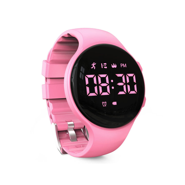 Durable silicone watch band on children's activity monitor