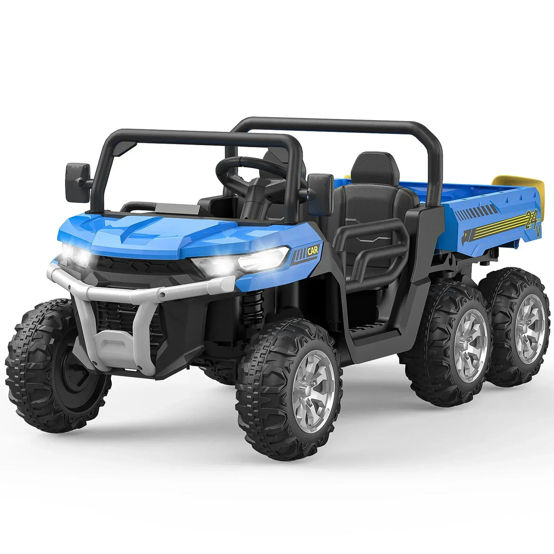 Kids 24V Two-Seater Electric Ride-On Truck in Blue