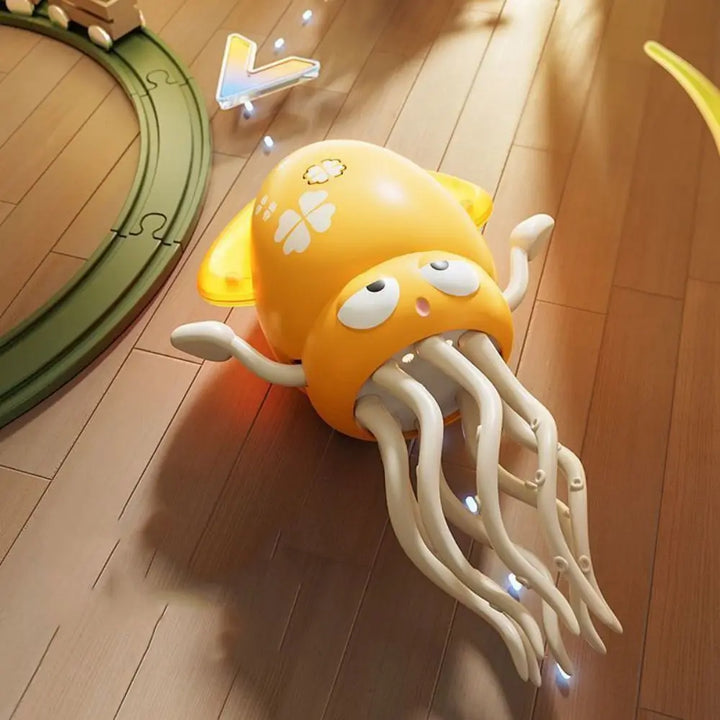 USB rechargeable walking octopus toy for toddlers and developmental play