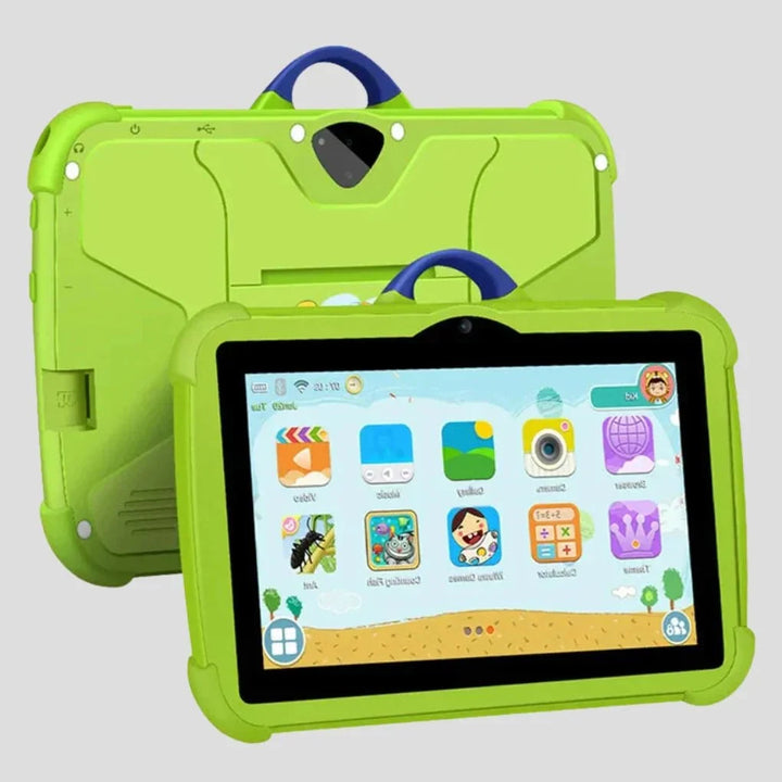 7-inch kids android tablet with parental controls and durable protective case in child friendly design