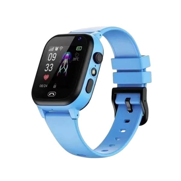 Blue kids GPS smartwatch with digital display