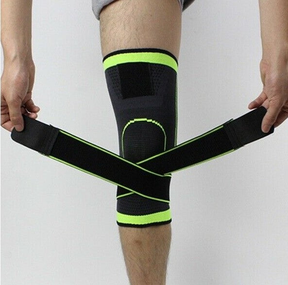 Side profile of leg brace showing ergonomic contouring for maximum knee joint stabilization.