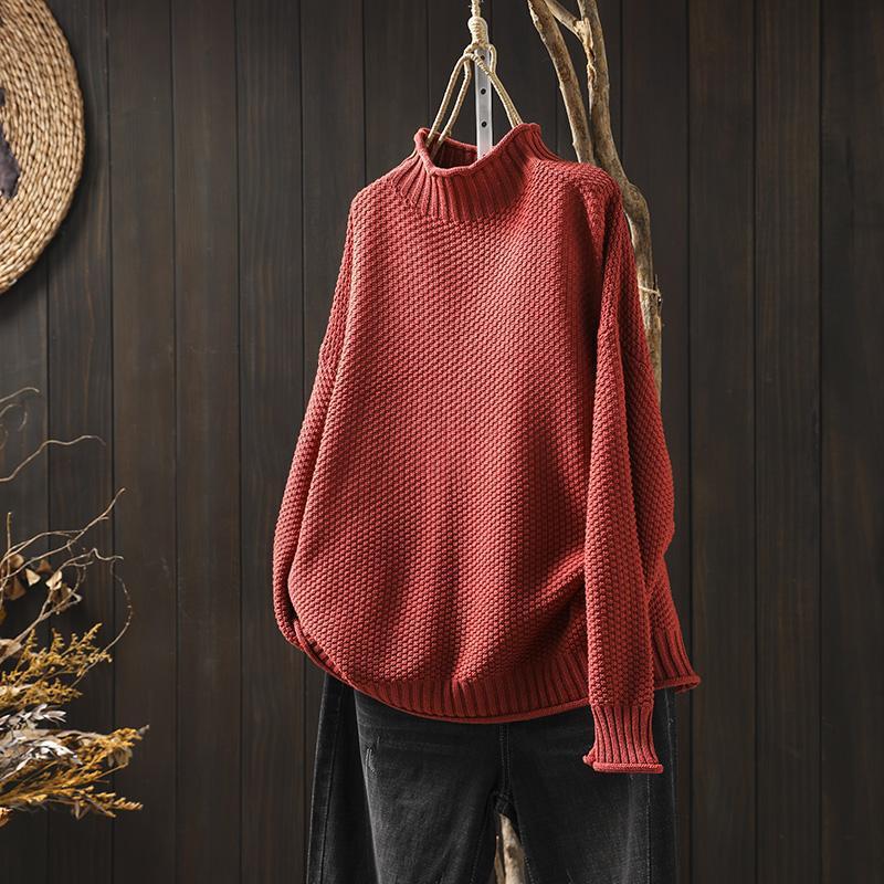 Stylish women's winter sweater showcasing texture and machine washable knit