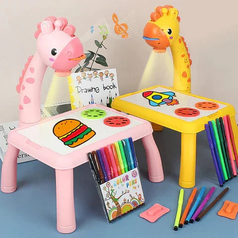 Packed box of kids drawing board and table educational gift set