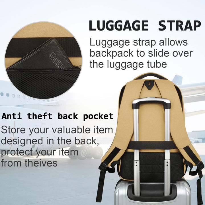 Slim travel bag and commuter backpack featuring water-resistant fabric