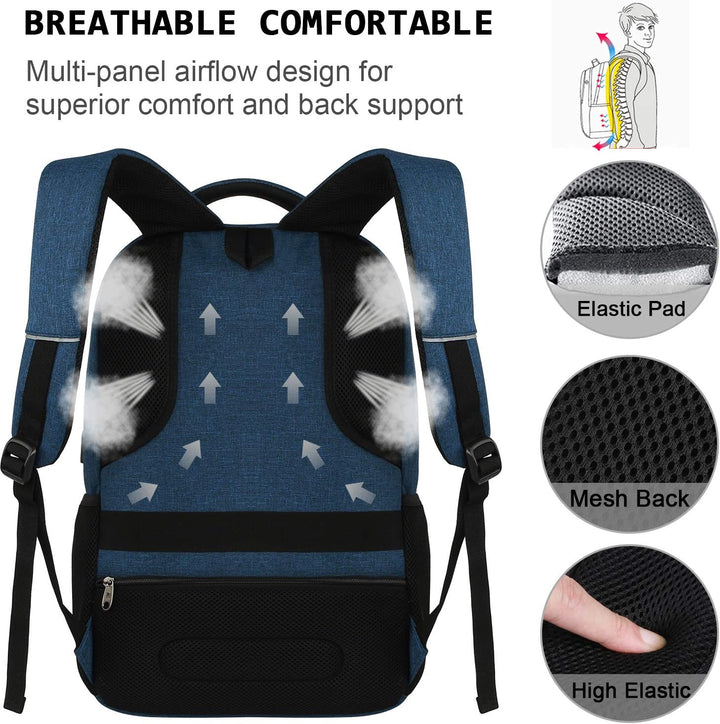 Lightweight unisex laptop backpack resting on a neutral surface
