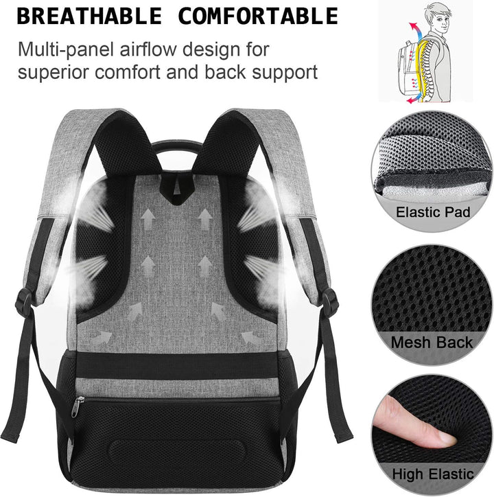 Durable water-resistant travel backpack suitable for daily commute