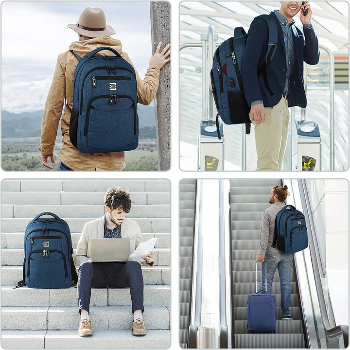Smart travel backpack with convenient luggage strap on back