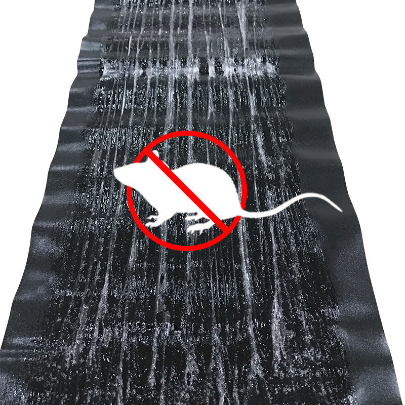 Large black pest control glue trap sheet with rodent prohibition symbol