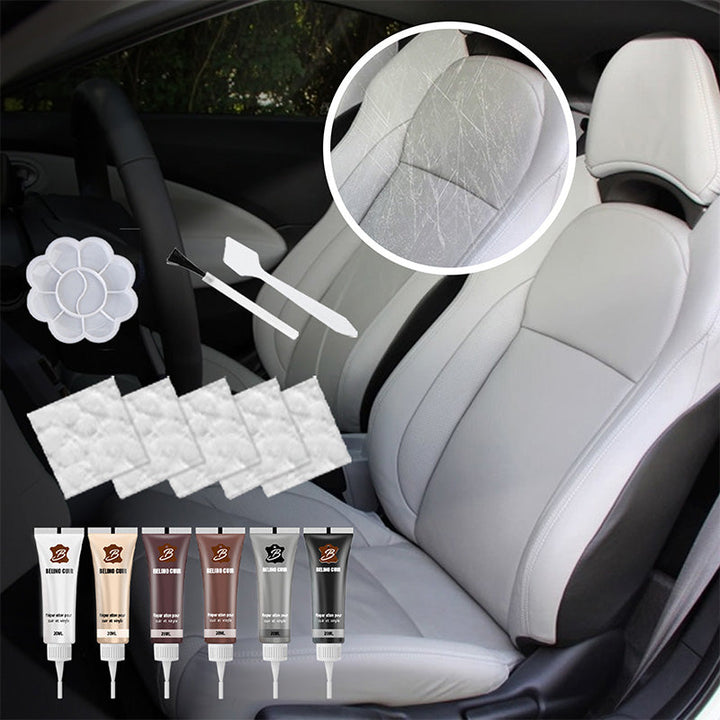 Complete leather care and scratch fixer set for jackets and bags
