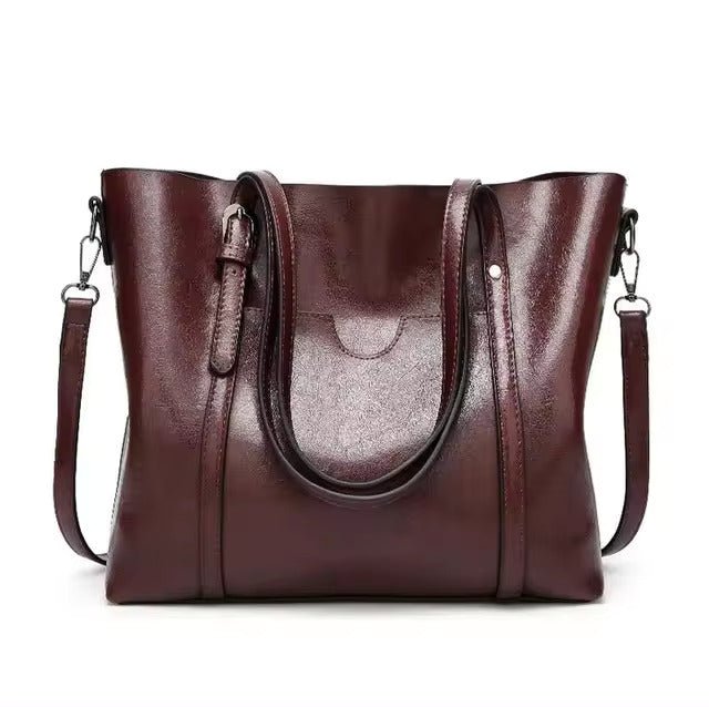 Close-up of the durable material and sturdy straps on the women's everyday tote bag.