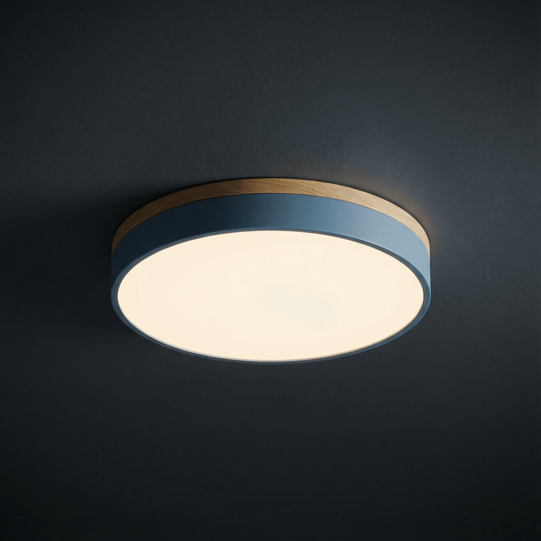Modern LED ceiling lamp showing dimmable light settings for living room