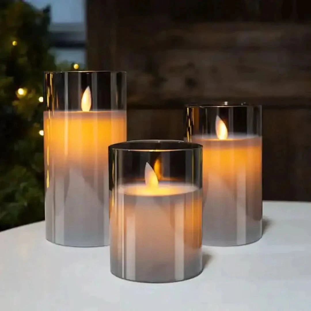 LED flameless candles with remote control for cozy living room decor