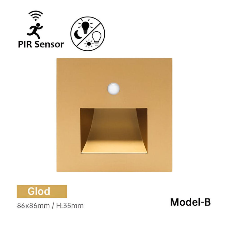 Automatic sensor hallway light activated in a dark residential corridor