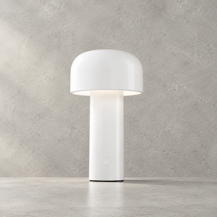 Sleek cordless LED light fixture displayed in a modern hallway