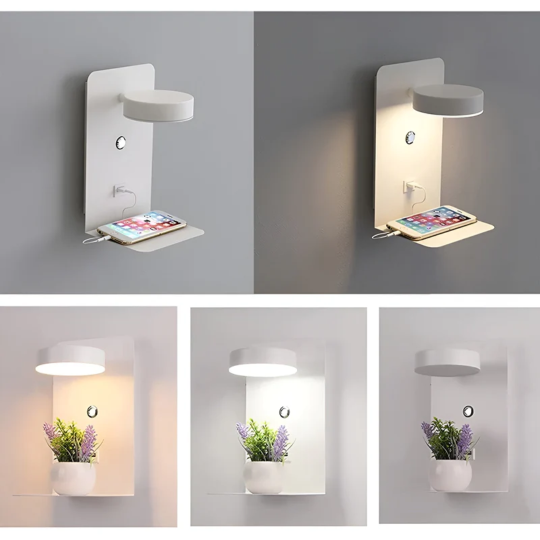 Sleek LED wandlamp in a contemporary living room setting as stylish home decor