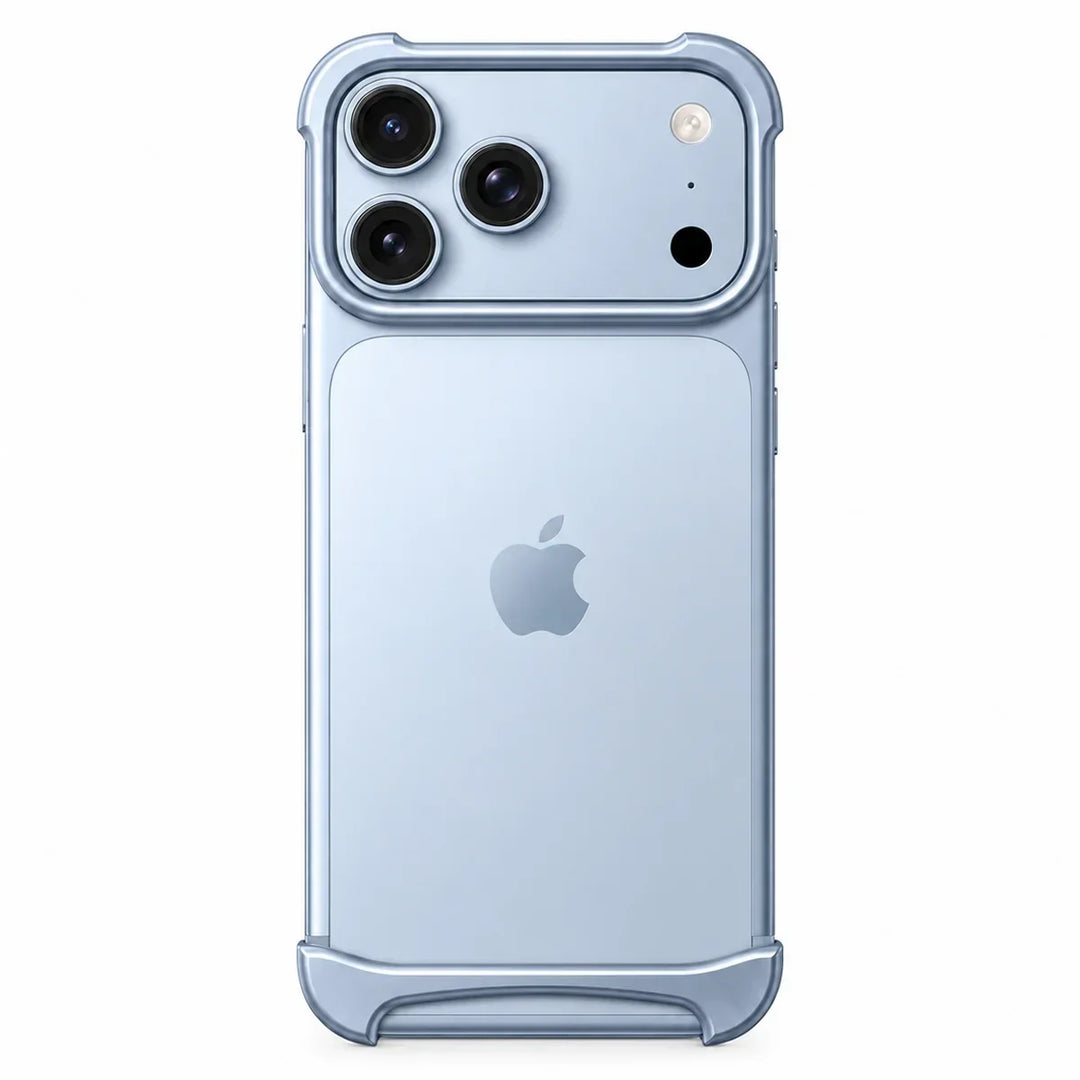 Purple aluminum phone bumper case showcasing lightweight construction