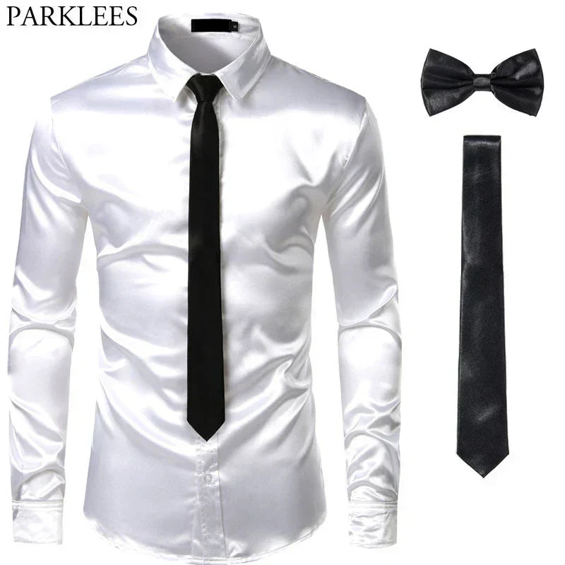 Sleeve cuff detail on men's slim fit dress shirt for party wear