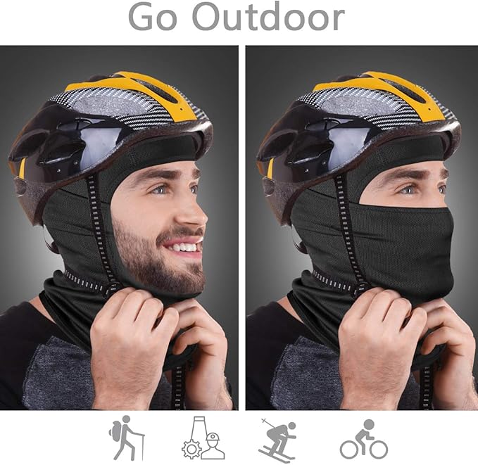 Full coverage ski mask and balaclava for optimal sun and wind defense