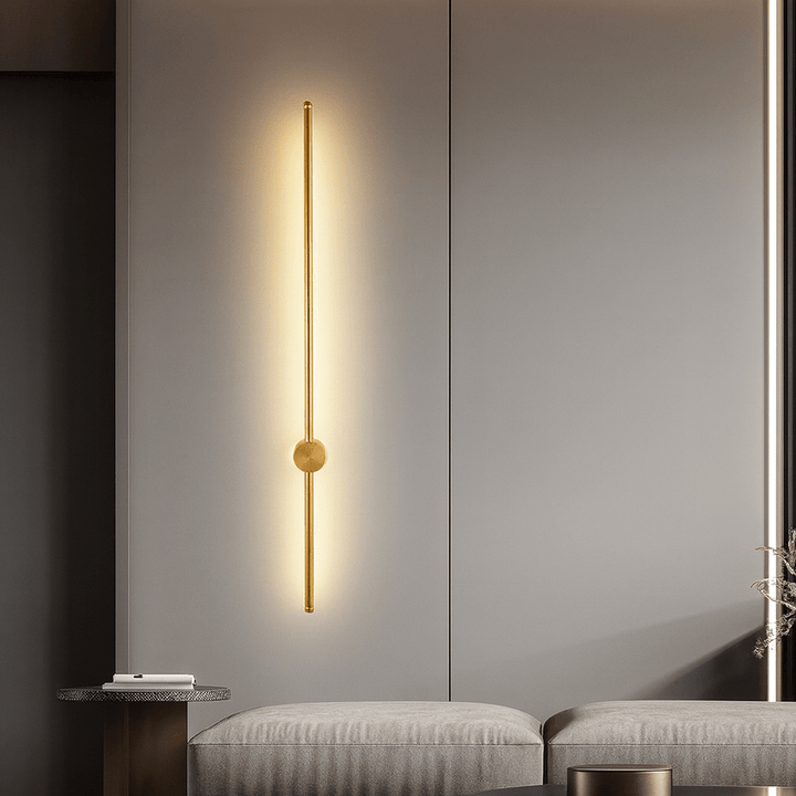 Minimalist LED wall light casting a soft, warm glow for elegant home ambiance