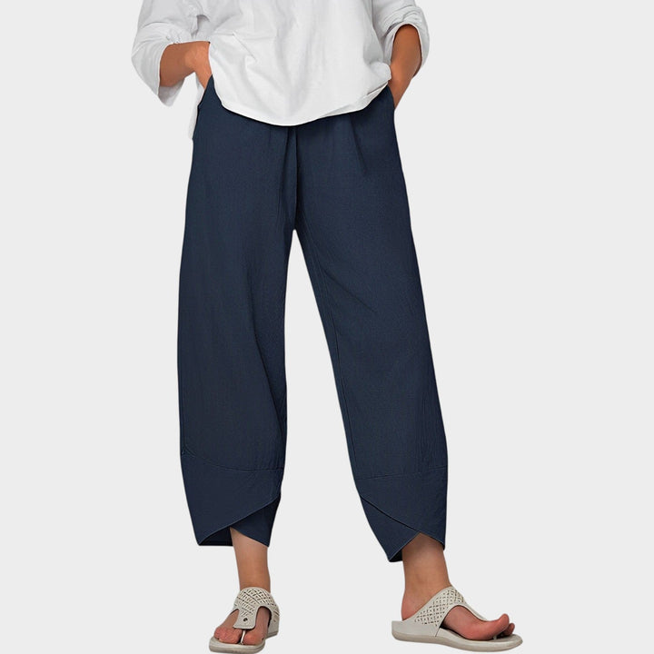 Plus size summer wear bottoms featuring a breathable design and stylish relaxed fit for women.