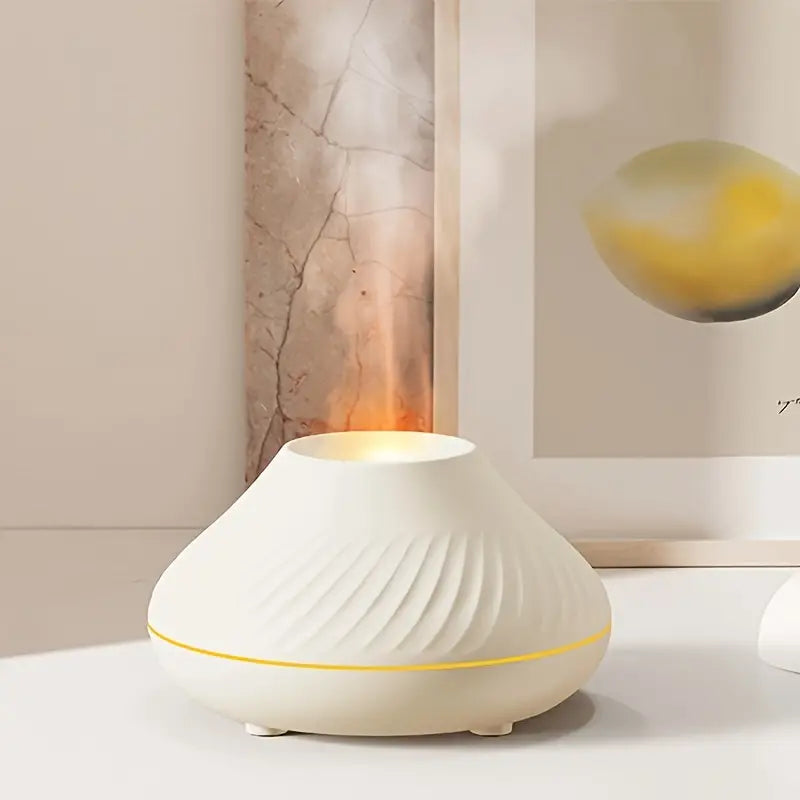 White LumoMist aroma diffuser displayed elegantly on a modern tabletop
