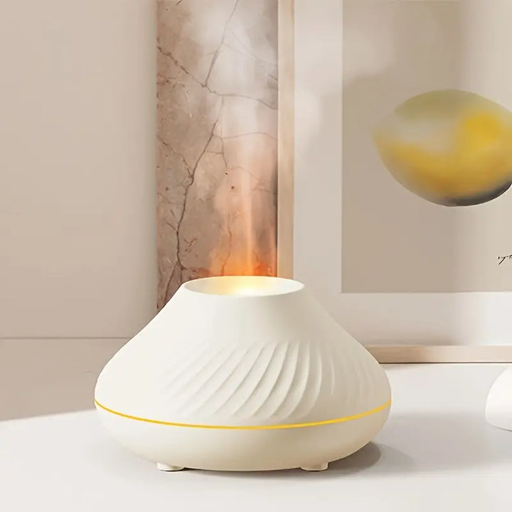 White LumoMist aroma diffuser displayed elegantly on a modern tabletop