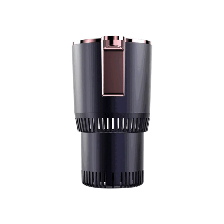 Purple smart heating and cooling car cup front view