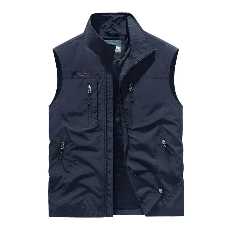 Mens outerwear camping apparel featuring a full zip design