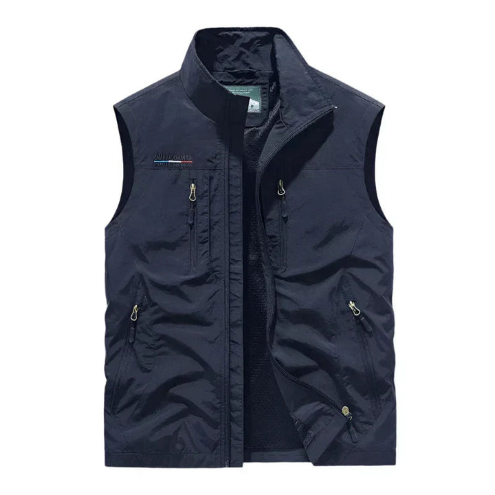 Mens outerwear camping apparel featuring a full zip design