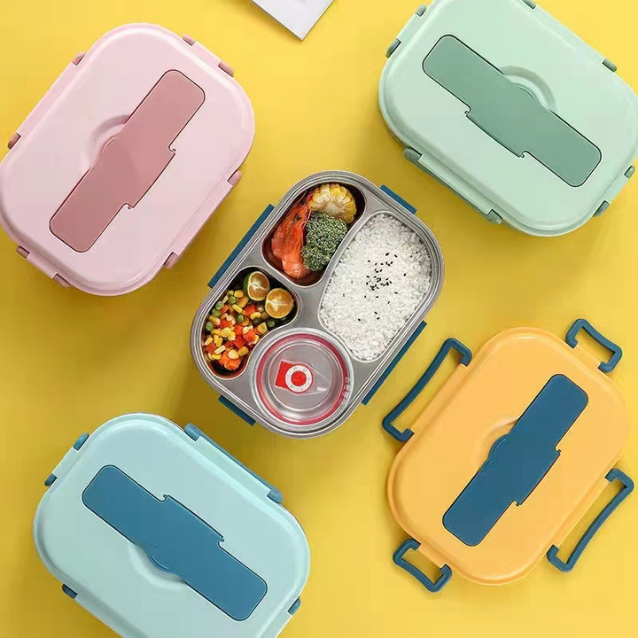 Stainless steel thermal lunch box for work and school meal prep