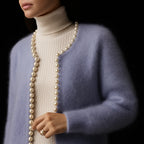 Lyra | Women's Open Front Pearl Trim Cardigan