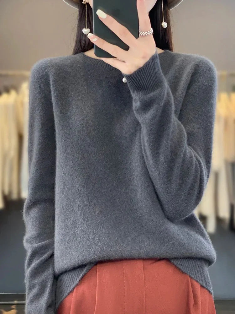 Elaria | Women’s Round Neck Long Sleeve Sweater