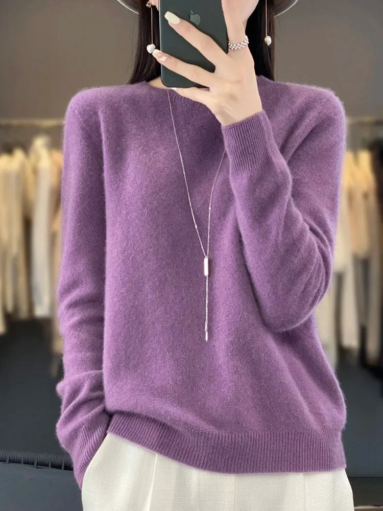 Elaria | Women’s Round Neck Long Sleeve Sweater