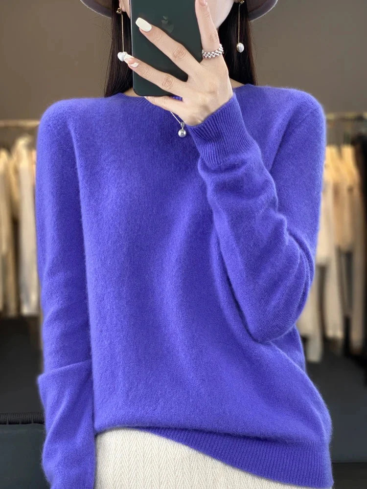 Elaria | Women’s Round Neck Long Sleeve Sweater