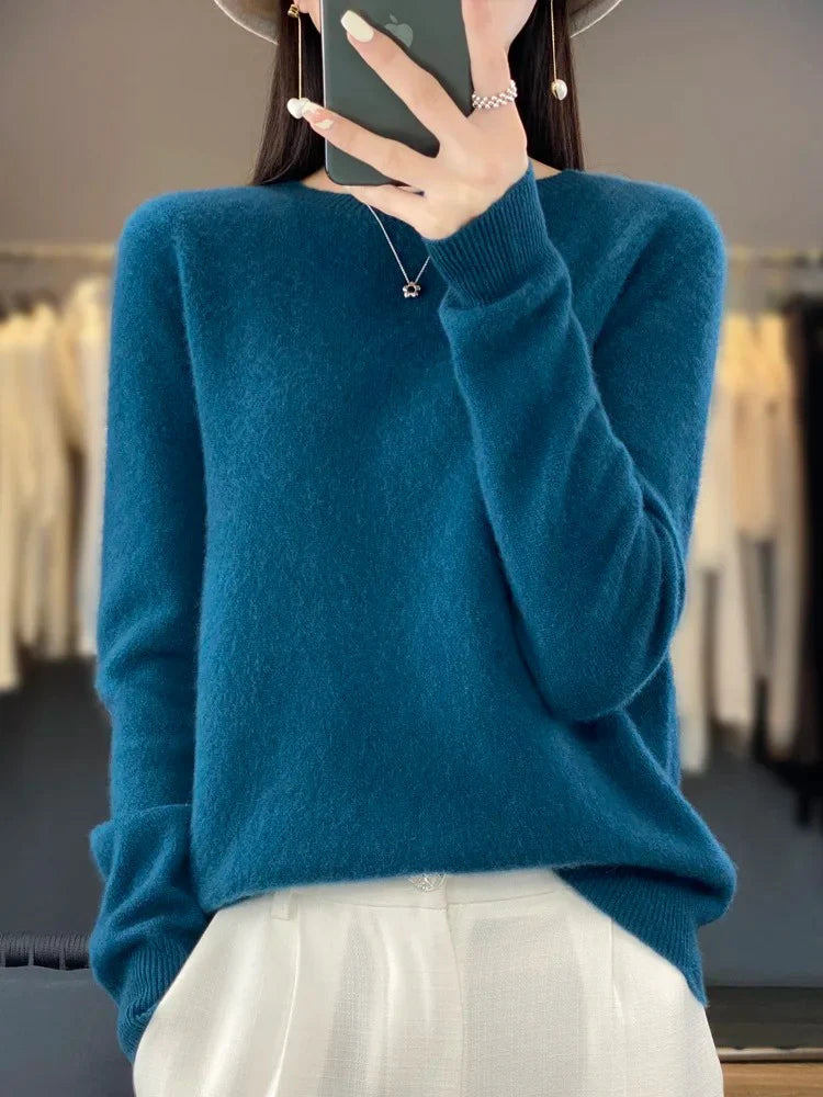 Elaria | Women’s Round Neck Long Sleeve Sweater