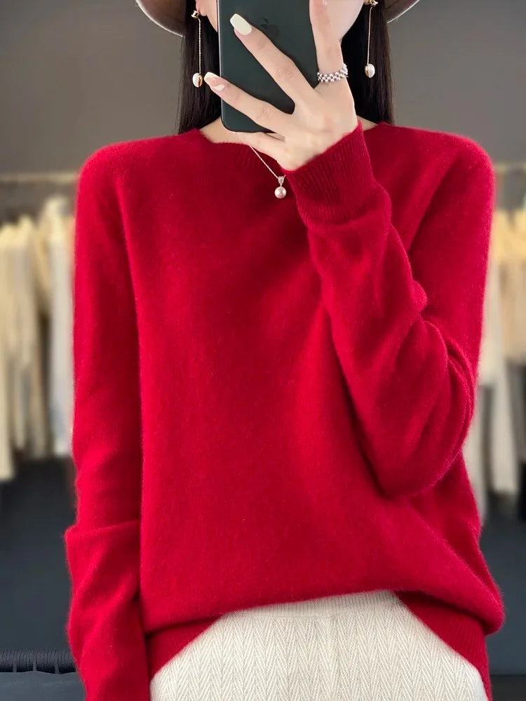 Elaria | Women’s Round Neck Long Sleeve Sweater