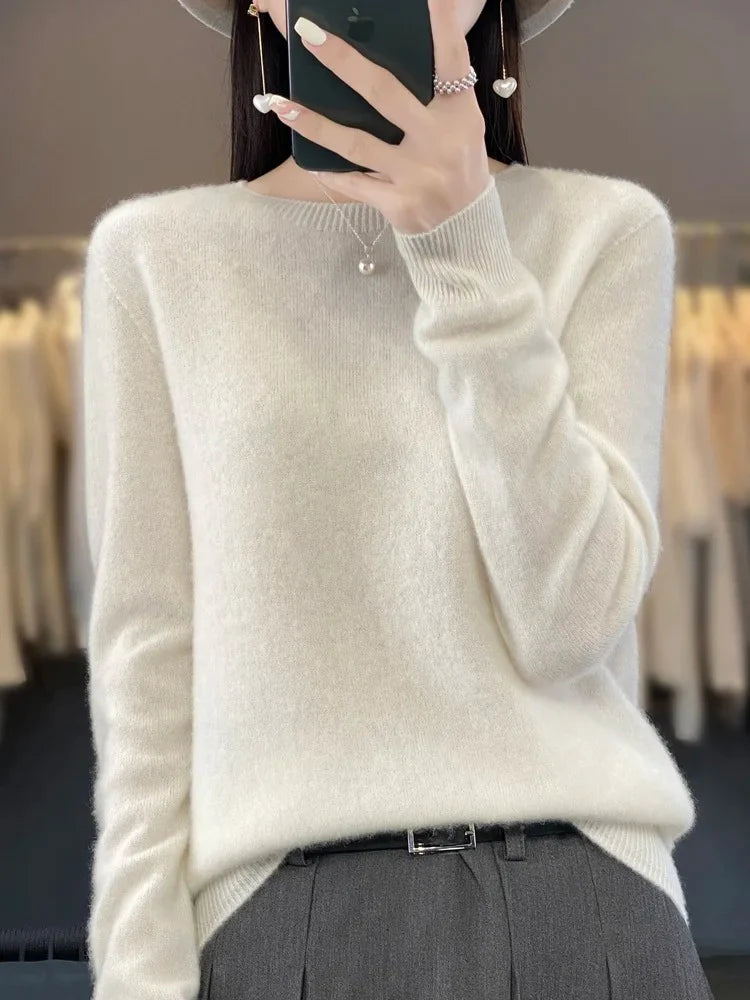 Elaria | Women’s Round Neck Long Sleeve Sweater