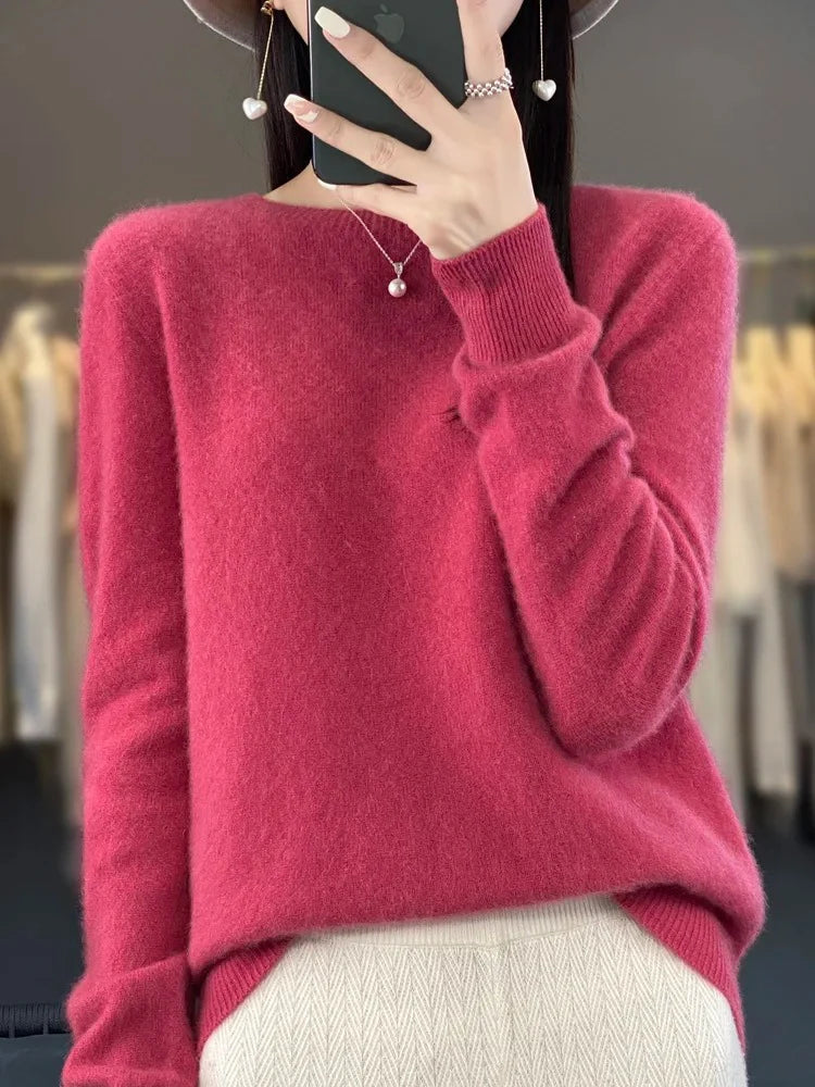 Elaria | Women’s Round Neck Long Sleeve Sweater