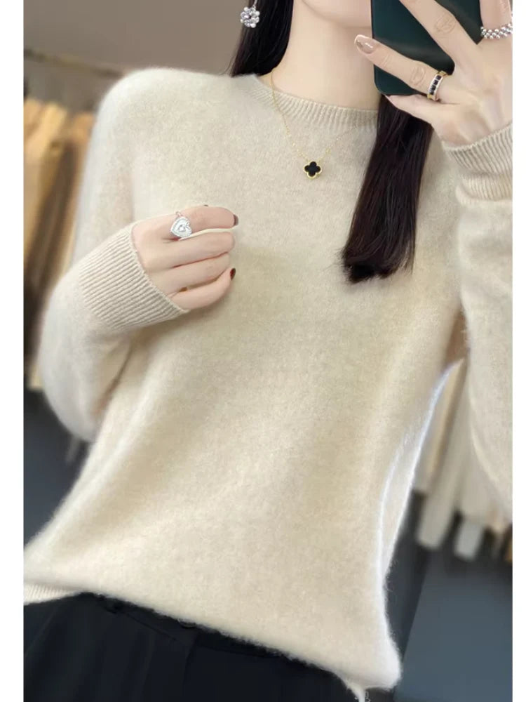 Elaria | Women’s Round Neck Long Sleeve Sweater