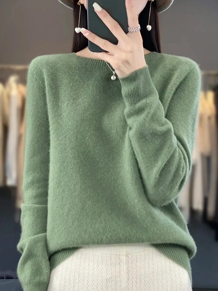 Elaria | Women’s Round Neck Long Sleeve Sweater