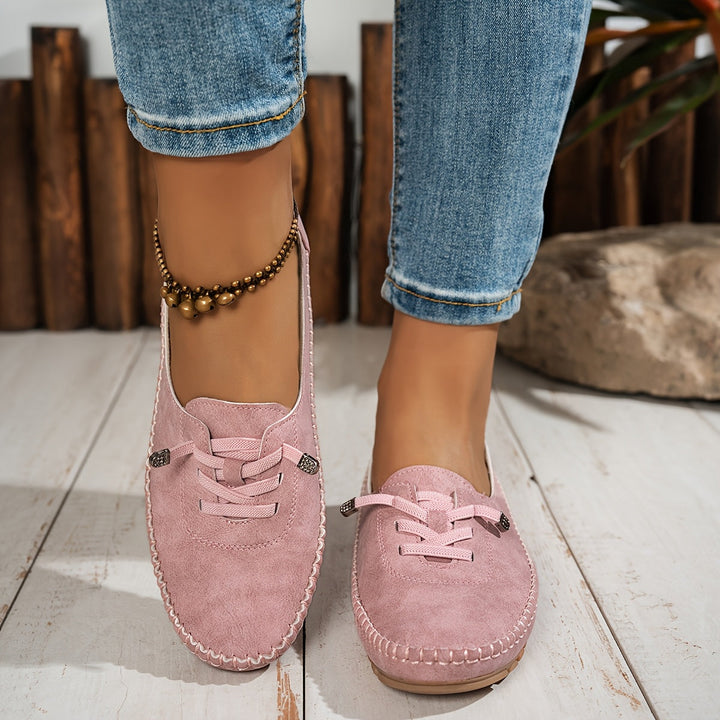 Close-up of women comfort shoes showing flexible sole construction