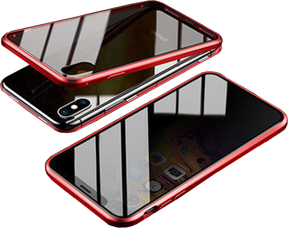 Innovative snap-on magnetic phone case separated into two pieces