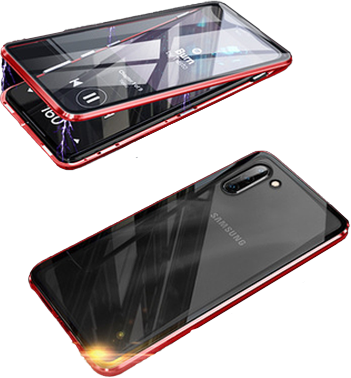 Complete set of smartphone accessories featuring double-sided case
