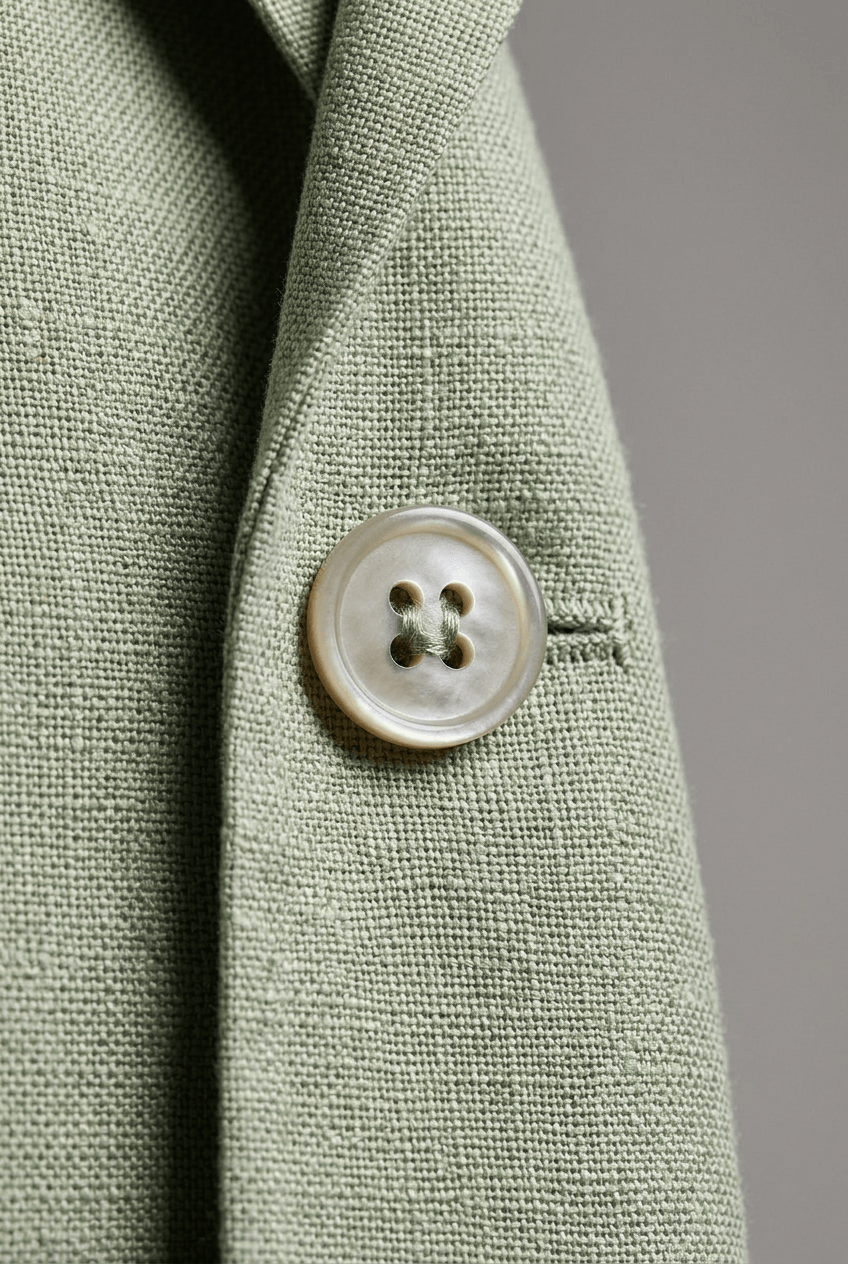 Back view of men's slim fit two-piece suit showcasing tailored formal trousers and jacket