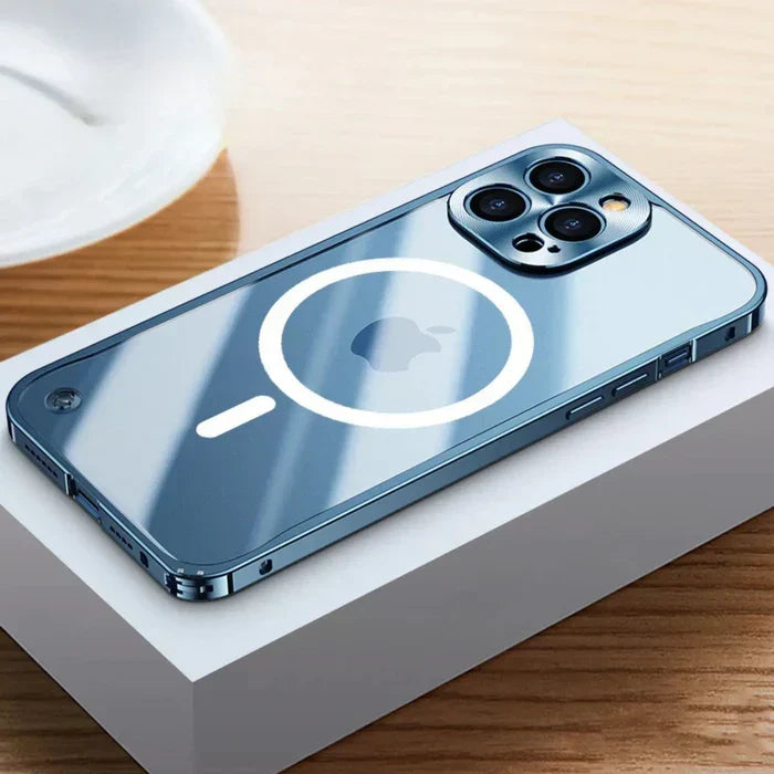 Clear MagSafe case for iPhone 15 showing magnetic ring on back